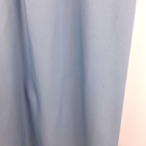 Ruffle Front Chambray Dress Size 10. Blue Midi Frilly Feminine Sun London Times - Picture 16 of 16